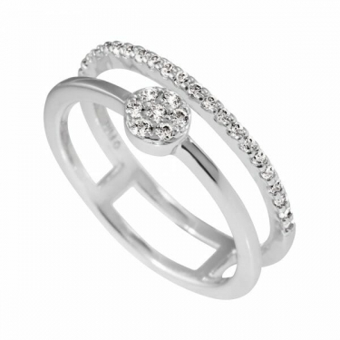 Diamonfire Fine Double Band Ring