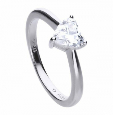 Diamonfire Heart Shape Solitaire Ring