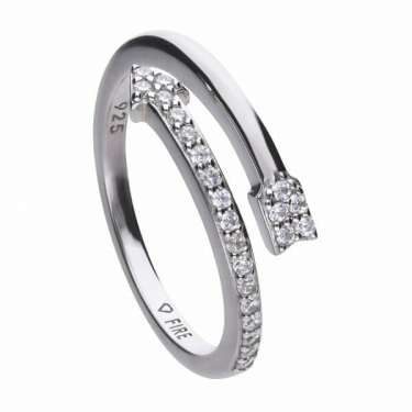 Diamonfire Curved Arrow Ring