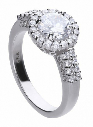 Diamonfire Pave Solitaire Ring