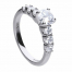 Diamonfire Solitaire And Six Stone Set Ring