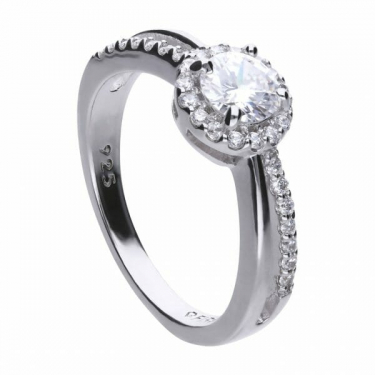 Diamonfire Split Pave Band Cluster Ring