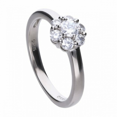 Diamonfire Floral Shape Cluster Ring