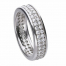 Band ring silver with white zirconia stones and PAVÉ setting