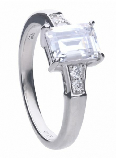 Diamonfire Emerald Cut Zirconia Ring