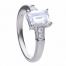 Diamonfire Emerald Cut Zirconia Ring