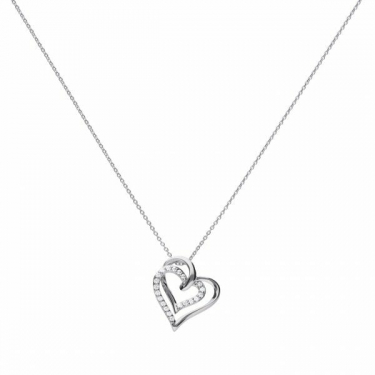 Diamonfire Interlocking Heart Necklace