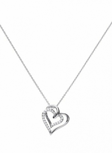 Diamonfire Interlocking Heart Necklace