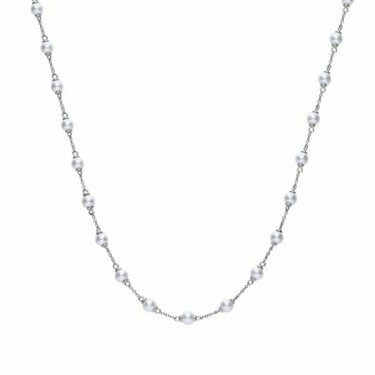 Diamonfire White Shell Pearl Necklace