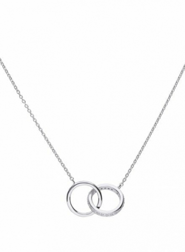 Diamonfire Interlocking Ring Necklace