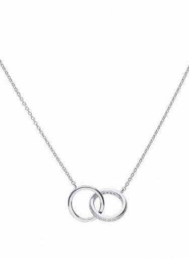 Diamonfire Interlocking Ring Necklace