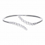 Diamonfire Bezel Set Cross Over Cuff Bangle