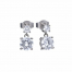 Diamonfire Claw Set Double Drop Stud Earrings