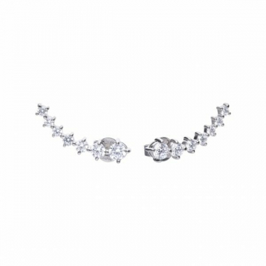 Diamonfire Claw Set Elongated Stud Earrings