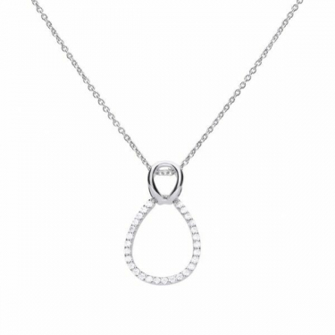 Diamonfire Oval Drop Necklace