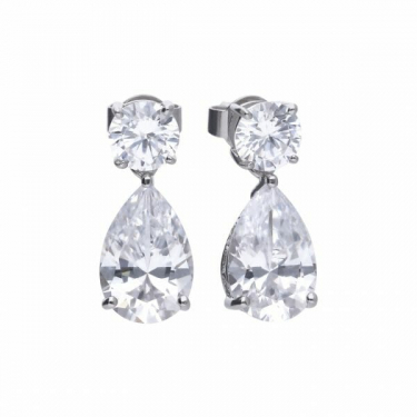Diamonfire Claw Set Pear Drop Earrings