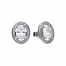 Diamonfire Floating Oval Stud Earrings