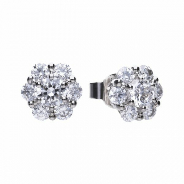 Diamonfire Floral Shape Stud Earrings