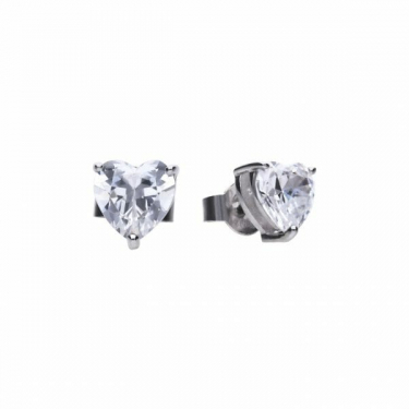 Diamonfire Heart Stud Earrings