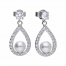 Diamonfire Teardrop Pearl Earrings