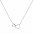 Diamonfire Double Heart Silver Necklace