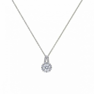 Diamonfire Flower Cluster Necklace