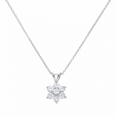 Diamonfire Flower Cluster Pendant