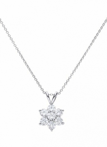 Diamonfire Flower Cluster Pendant