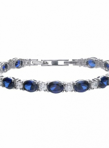 Diamonfire Sapphire Blue Colour Tennis Bracelet