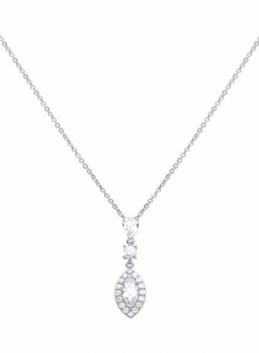 Diamonfire Marquise Drop Cluster Necklace