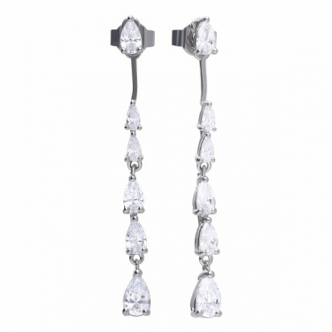 Diamonfire Long Teardrop Earrings