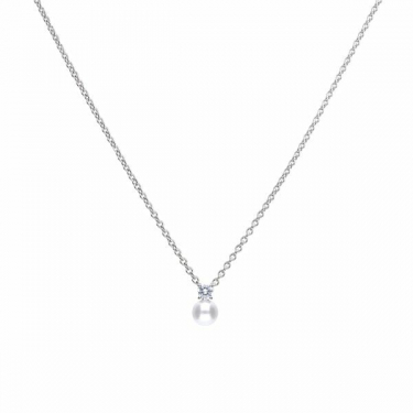 Diamonfire Pearl Drop Necklace