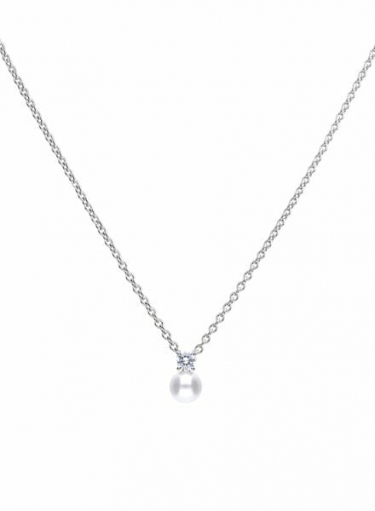 Diamonfire Pearl Drop Necklace