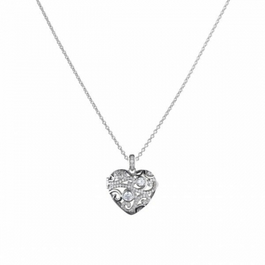 Diamonfire Heart Filigree Locket