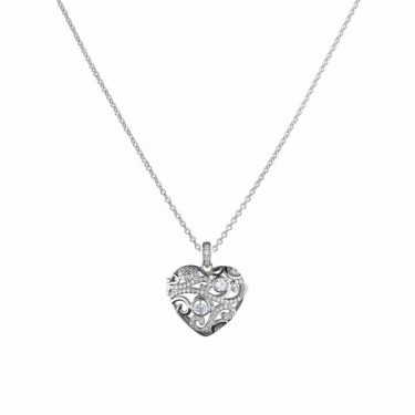 Diamonfire Heart Filigree Locket