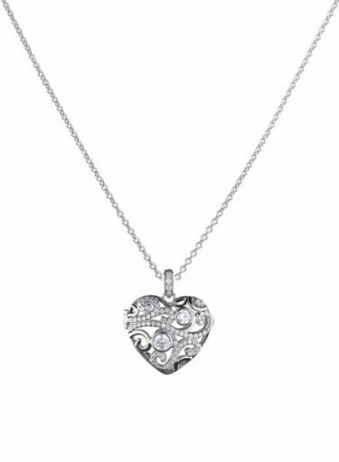 Diamonfire Heart Filigree Locket