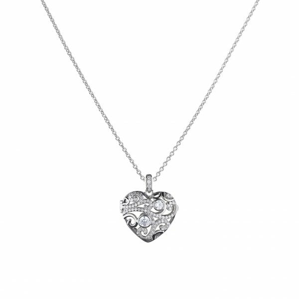 Diamonfire Heart Filigree Locket - Heptinstalls Jewellers of Worthing ...