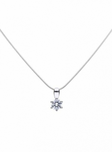 Diamonfire Claw Set 0.50ct Solitaire Necklace