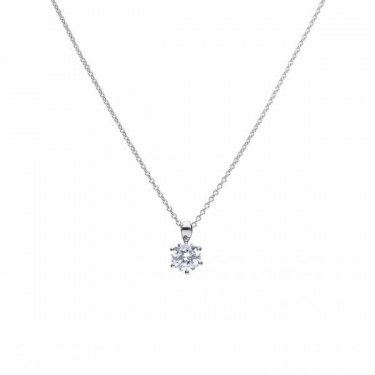 Diamonfire Claw Set 2.00ct Solitaire Necklace