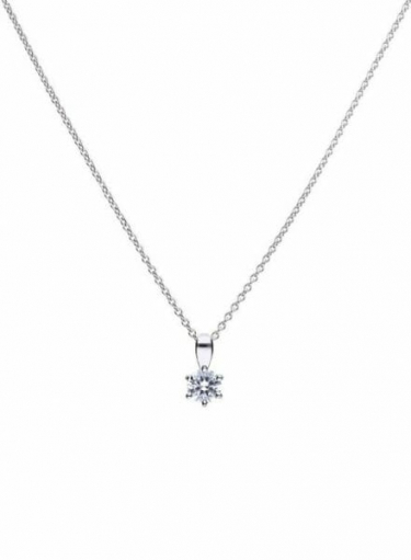 Diamonfire Claw Set 0.25ct Solitaire Necklace