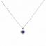 Diamonfire Blue Sapphire Coloured Round Cluster Pendant