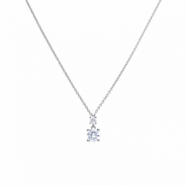 Diamonfire Claw Set Double 1.00ct Drop Pendant