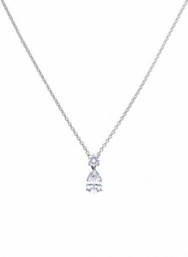 Diamonfire Claw Set Pear Drop Necklace