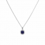 Diamonfire Blue Sapphire Coloured Oval Cluster Pendant