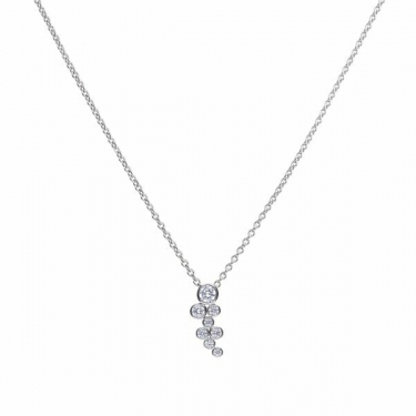 Diamonfire Bubble Rubover Set Drop Pendant