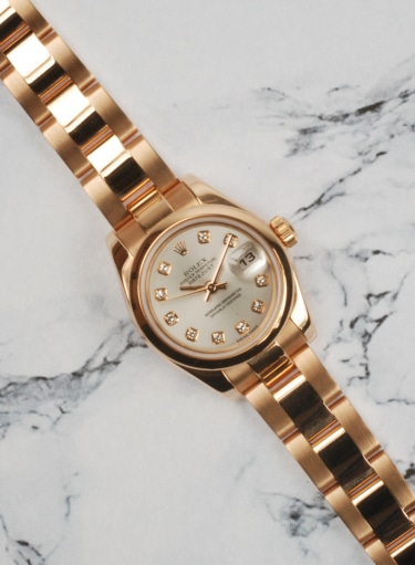 Rolex Datejust 18ct Rose Gold 179165 From 2003 Automatic Preowned Watch